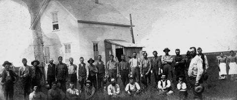 Fargo, Dalrymple gaardsarbeidere ca 1880.