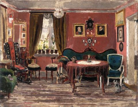 Edvard Munch: Stuen til frøknene Munch i Pilestredet 61 (1881)