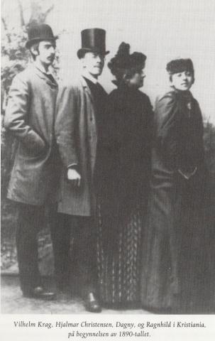  Wilhelm Krag, Hjalmar Christensen, Dagny og Ragnhild Juell 1890-tallet 