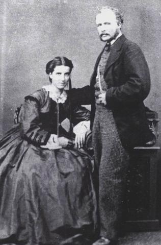 Fotografi, Amalie og August Müller, bryllupsbilde 1864
