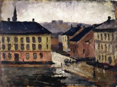 Edvard Munch: Olaf Ryes plass, sett mot sør