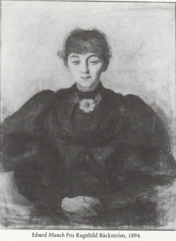 Ragnhild Bäckström (Juell) malt av Edvard Munch