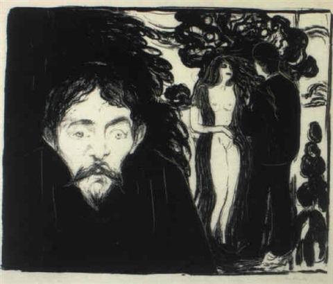 Edvard Munch: Jalousie II. Etsning