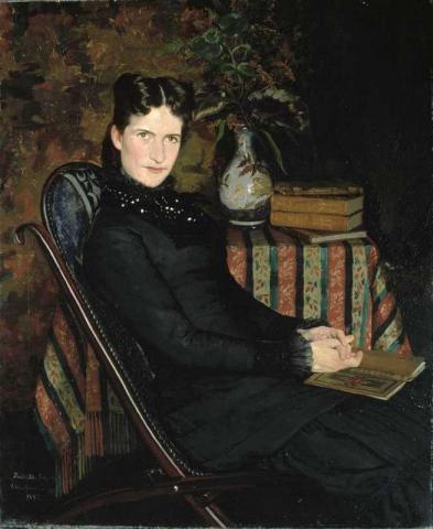 Portrett av Mathilde Schjøtt, malt av Fredrikke Schjøtt