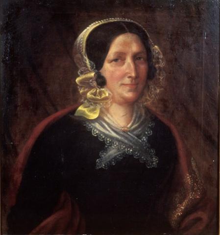 Alette Dorothea Wergeland, f. Thaulow malt av Carl Peter Lehmann 1842