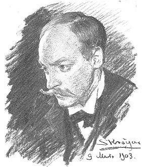 Hugo Alfvén tegnet av Søren Krøyer 1903