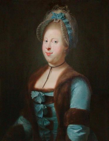 Dronning Caroline Mathilde, malt av Jens Juel