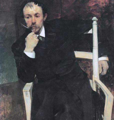 Arne Garborg malt av Eilif Peterssen i 1894