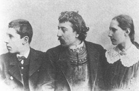 Paul Gauguin med barna Emil og Aline