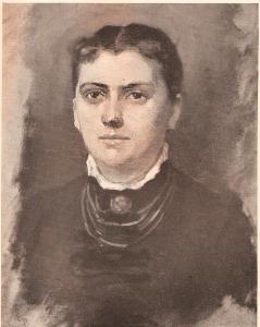 Eilif Peterssens portrett av Amalie Müller ca 1877