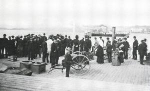 Jernbanebrygga på Hamar, 1884