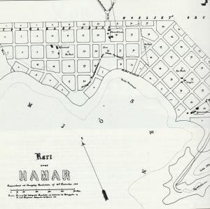Kart over Hamar, 1849
