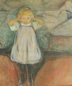 Maleri: Edvard Munch Den døde mor og barnet, 1899-1900