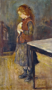 Edvard Munch: Betzy og rotten, 1885