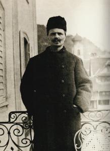 August Strindberg på balkongen i Gersau, 1886