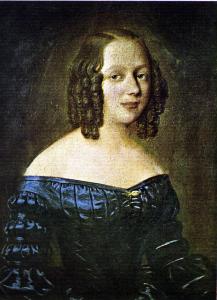 Amalie Sofie Bekkevold, malt 1842 av Johan Gørbitz