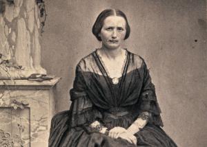 Fotografisk portrett av Camilla Collett ca 1860-61