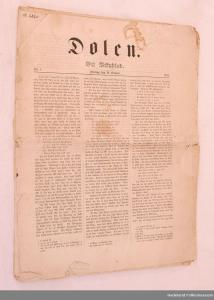 Forsiden på Dølen 1/1858