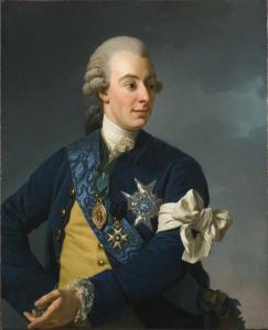 Gustav III i 1772. Portrettet er malt av Alexander Roslin 