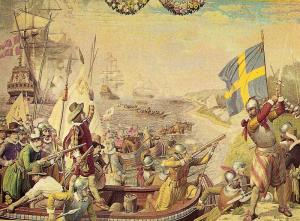 Kalmarkrigen. Illustrasjon av ukjent kunstner