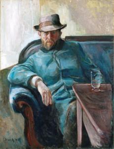 Hans Jæger malt av Edvard Munch i 1888