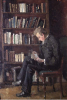 Edvard Munch: Andreas leser ved bokhylle (1882-83)